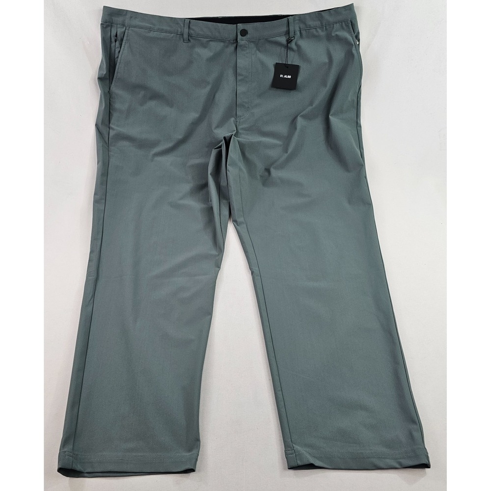 01.Algo Mens Performance Pants 46x32 Dark Forest Green UPF 40 Tech MGA10260-34